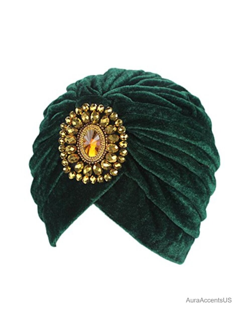 Velvet Twist Pleated Hair Wrap Stretch Turban